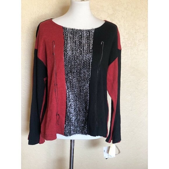 Nino Wong Sweaters - Nino Wong Womens Knit Casual Color Block Sweater Size M